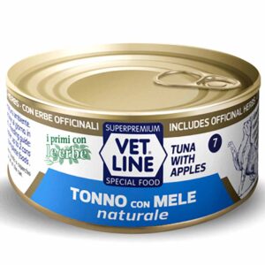 VET LINE CAT UMIDO LATTINA NATURALE IN SALSA AL TONNO E MELE GR 70