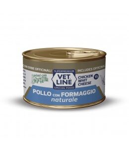 VET LINE CAT UMIDO LATTINA NATURALE IN SALSA AL POLLO E FORMAGGIO GR 70