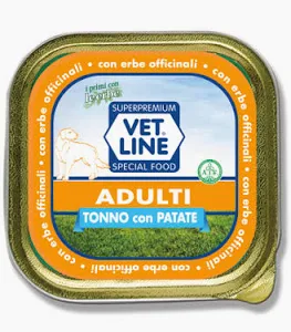 VET LINE DOG UMIDO VASCHETTA ADULT PATE' TONNO GR 150