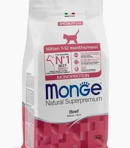 MONGE CAT SECCO KITTEN MANZO GR 400