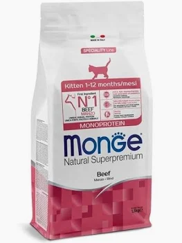 MONGE CAT SECCO KITTEN MANZO GR 400