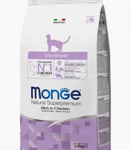 MONGE CAT SECCO STERILIZED POLLO KG 1,5