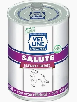 VET LINE DOG UMIDO LATTINA SALUTE ADULT PATE' BUFALO GR 400
